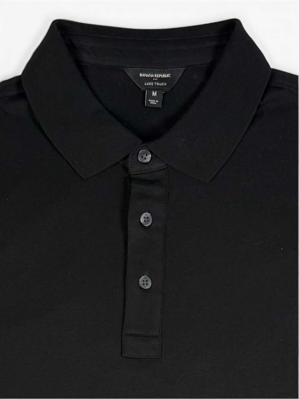 NWOT Banana Republic Luxe Touch Polo Black Men’s Medium